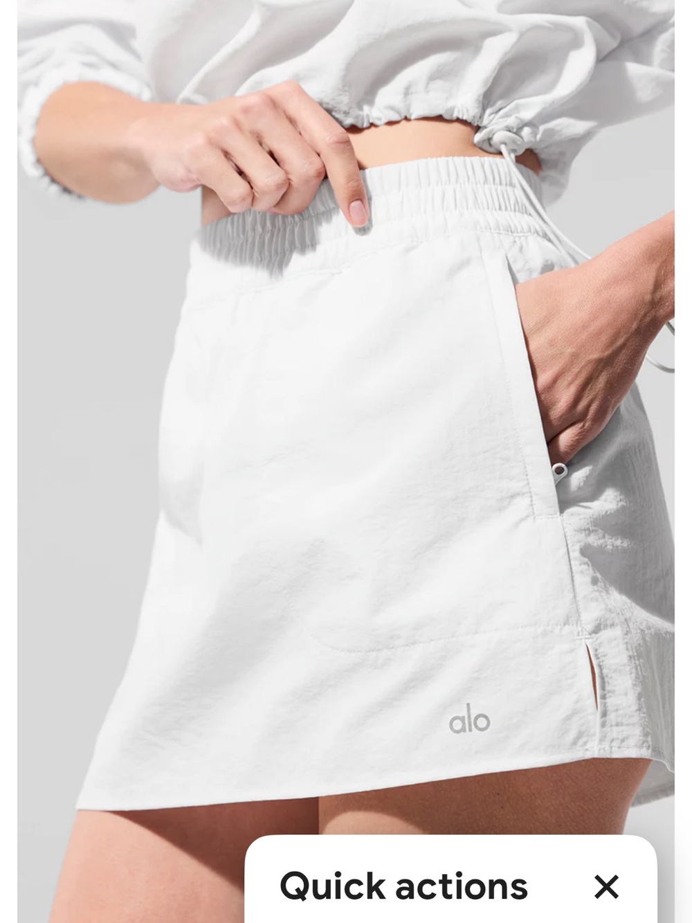 ALO White Alumni Tennis Skirt - Size Medium